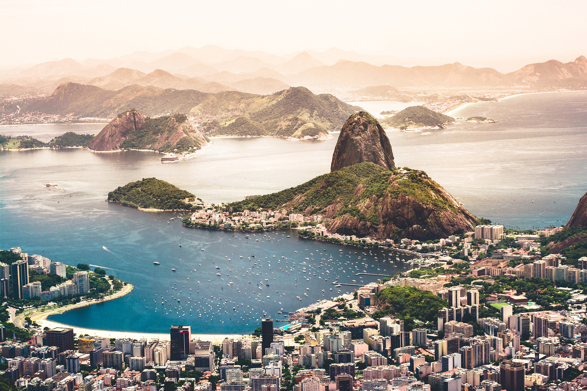 Paisaje aeréo de Rio de Janeiro